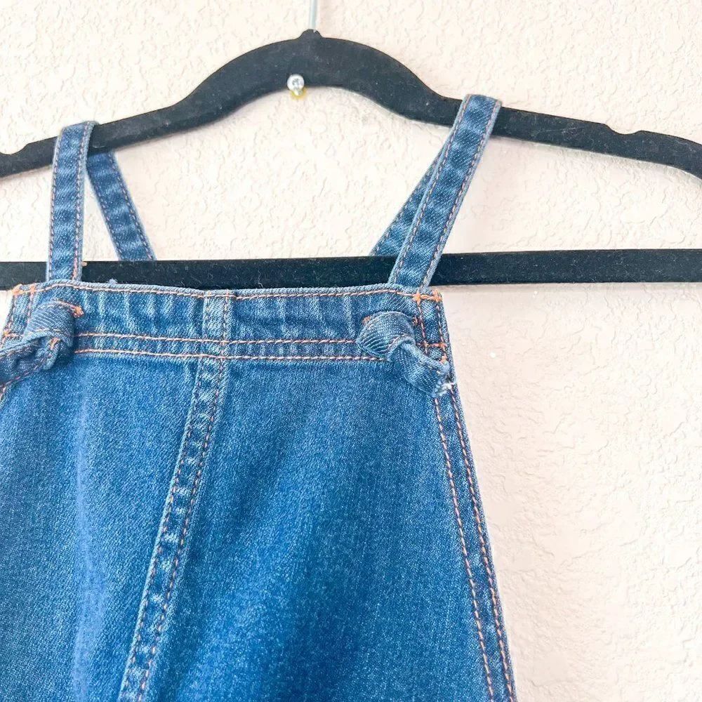 Tea Collection Denim Bib Tapered Overalls, Size 5 - Picture 3 of 6